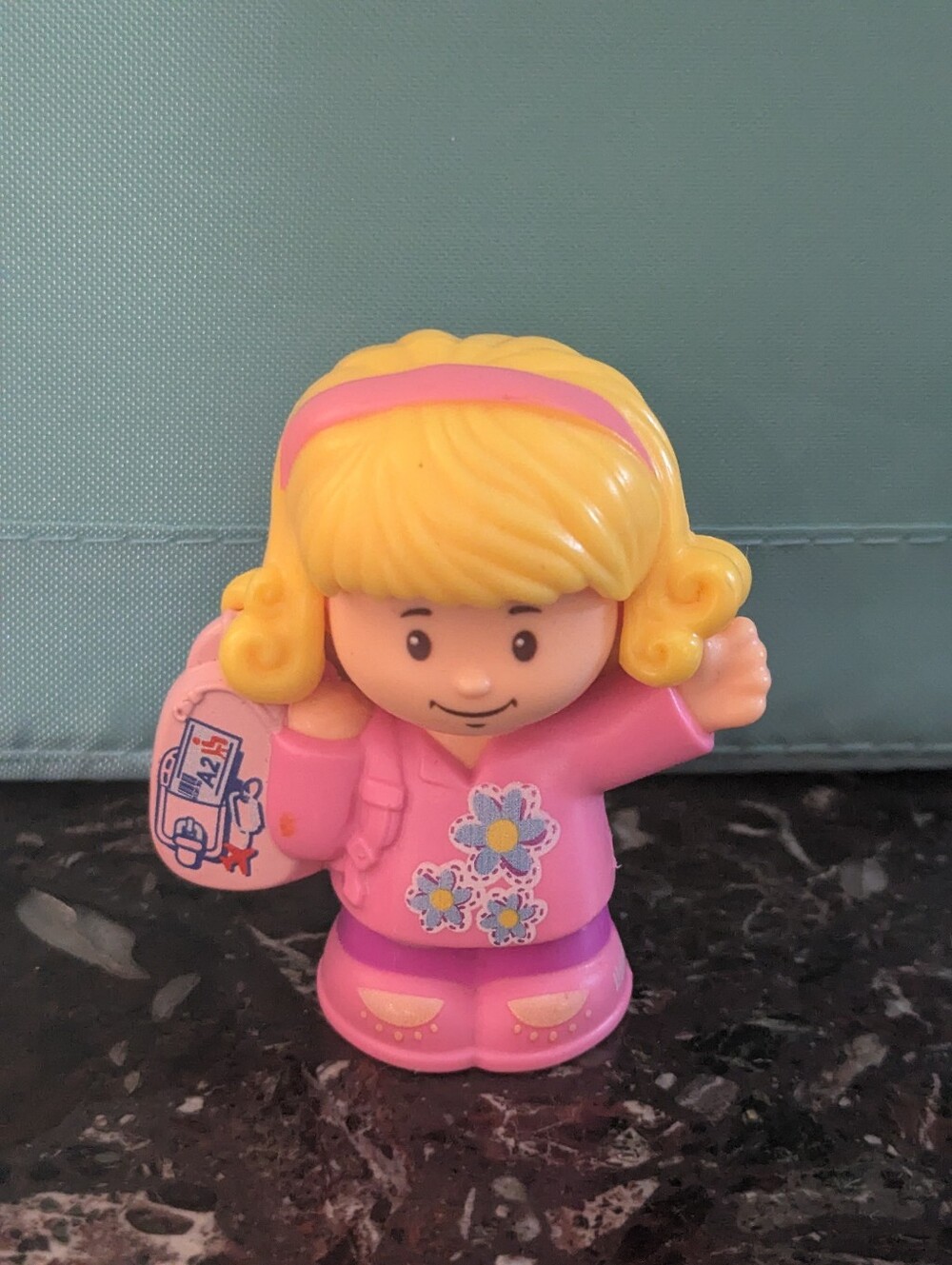 Little People - Pink Little Girl Figurine Toy with Floral Dress - Kids Toys